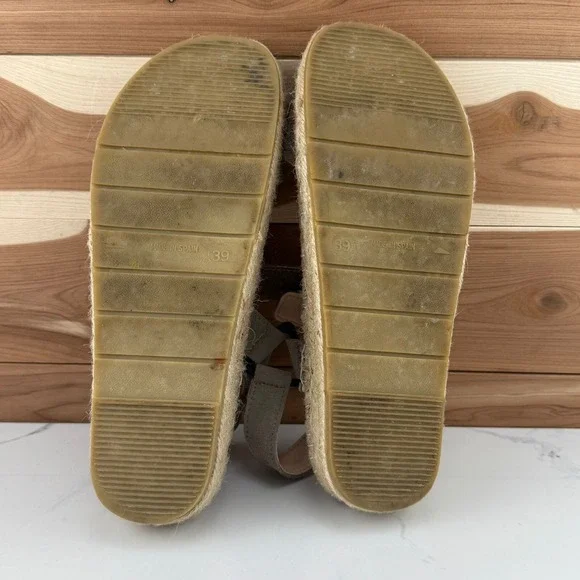 Manebi Suede Espadrille Hiking Sandals Hampton Dark Taupe EUR 39/ US 8.5 - Picture 6 of 9